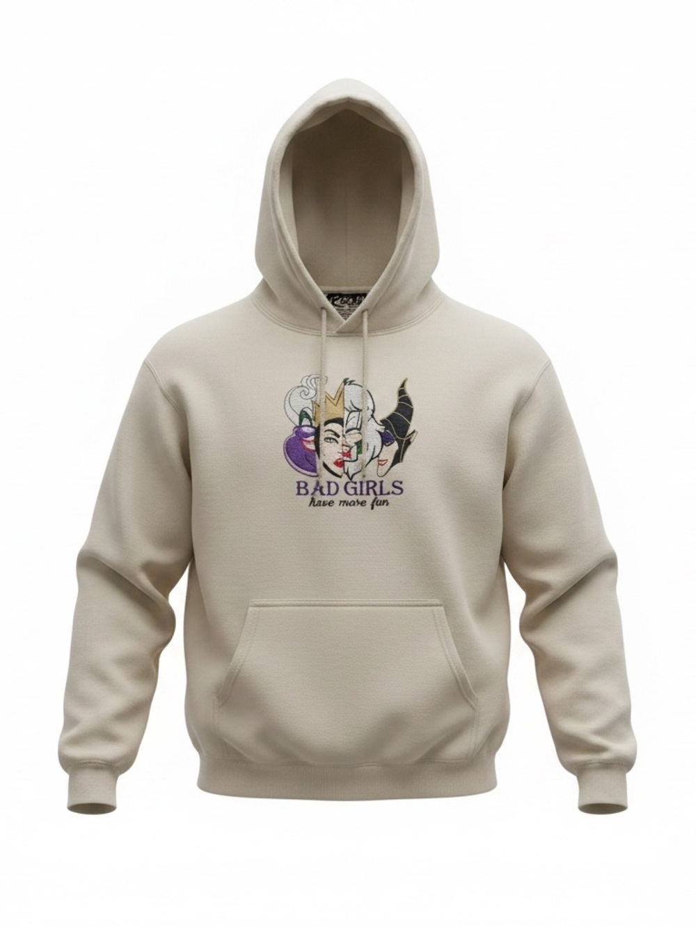 Bad Girls Disney Villains Embroidered Hooded Sweatshirt - Large